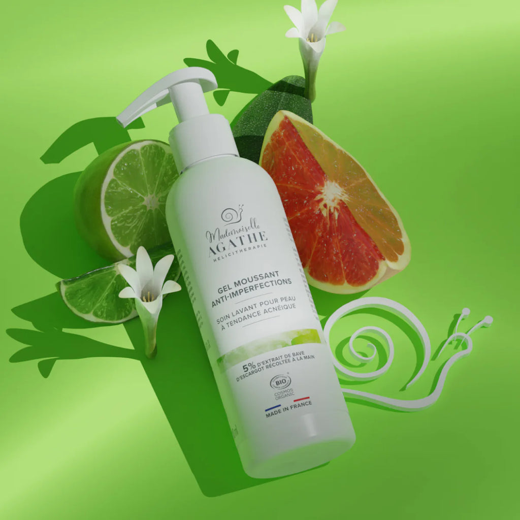 Gel moussant à la bave d'escargot bio - lavant & purifiant - 200ml - Mademoiselle Agathe