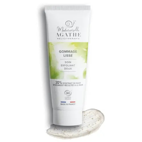 Gommage lisse à la bave d'escargot certifié bio - soin exfoliant doux - 75ml - Mademoiselle Agathe