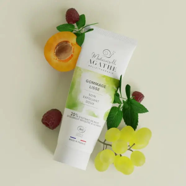 Gommage lisse à la bave d'escargot certifié bio - soin exfoliant doux - 75ml - Mademoiselle Agathe