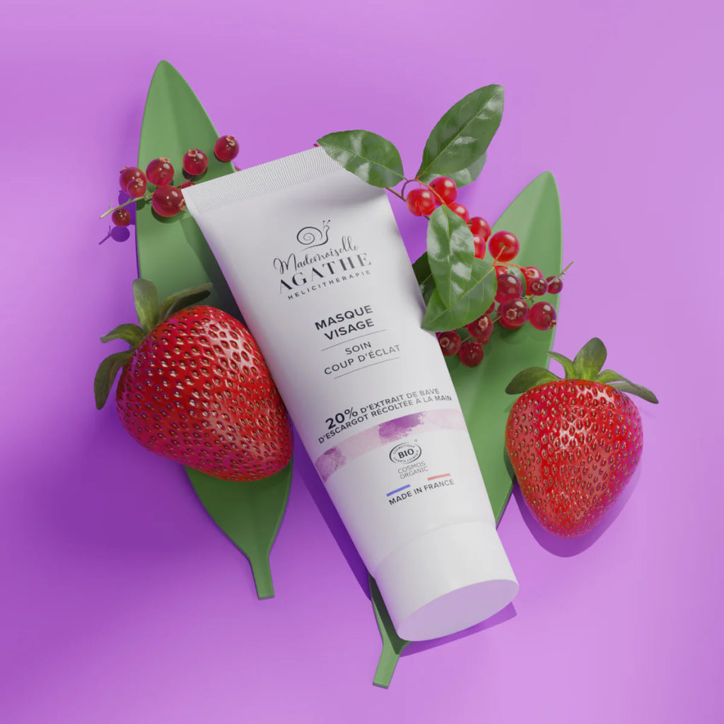 Masque éclat à la bave d'escargot bio - éclaircissant & unifiant - 75ml - Mademoiselle Agathe