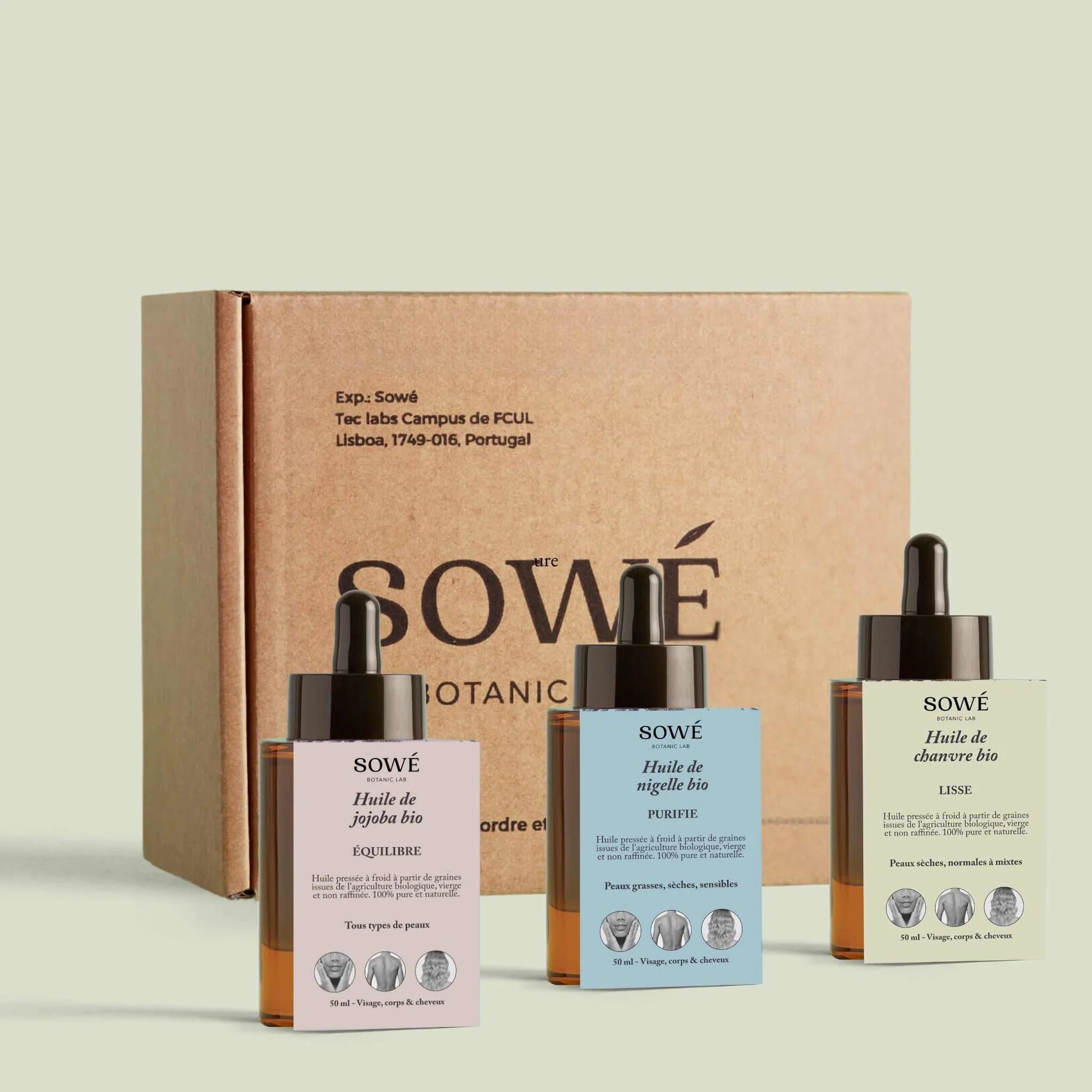 Routine peau grasse ou à tendance acnéique 3x50ml - SOWÉ Botanic Lab
