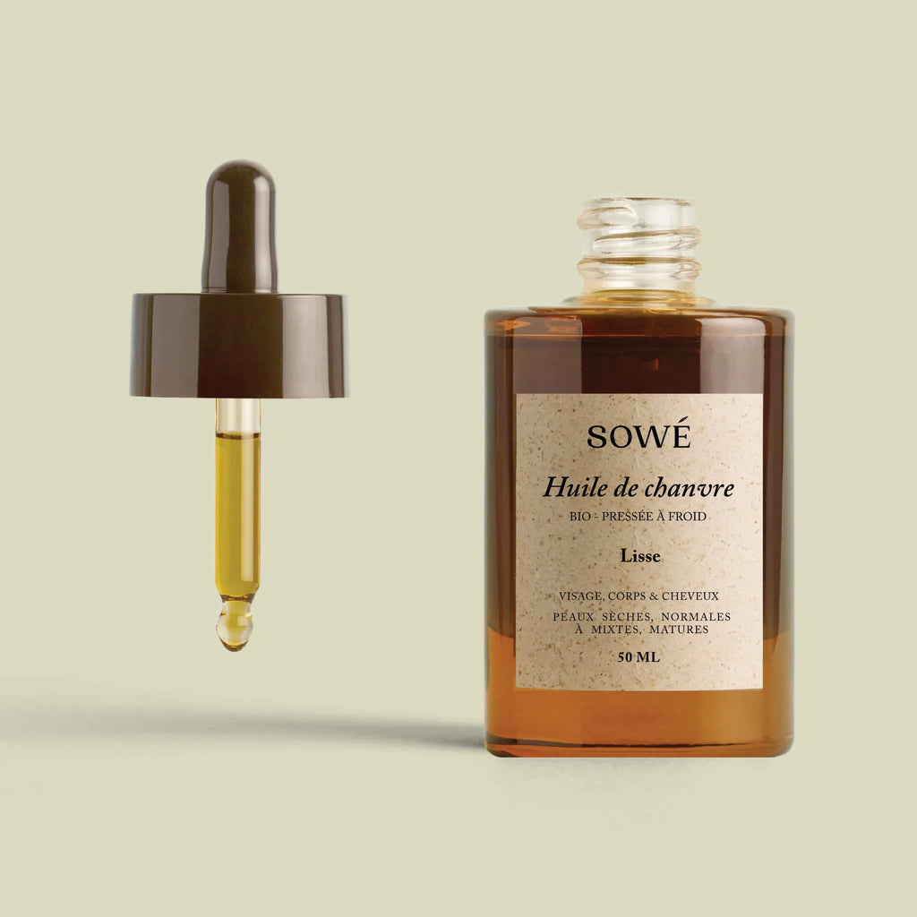 Huile de chanvre BIO pressée à froid - Pour le corps et les cheveux 50 ml - SOWÉ