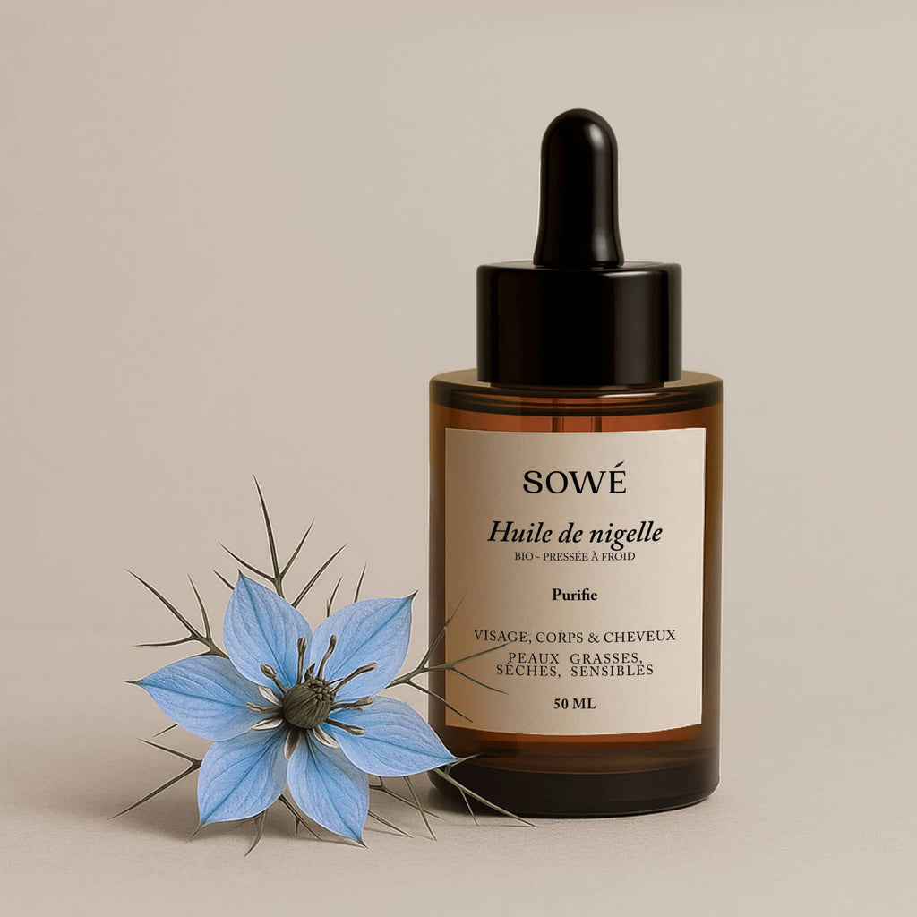Huile de nigelle BIO pressée à froid - Pour corps et cheveux 50 ml - SOWÉ
